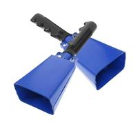 Hand Bell Cowbells 2pcs Blue Metal Cheering Percussion | Crisp Sound, Comfortable Handle, Stylish Appearance, Party and Sports Use