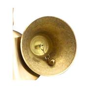 Hand Bell Extra Loud Solid Brass Call Bell 7CM Solid Brass Hand Bell | With Wooden Handle Super Loud Call Multi-Purpose Handbells for Musical Teaching