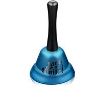 Hand Bell Loud Dinner Bell Service Bell 5.3 Inch Metal Call Bell Hand Bells Classroom Bell for Schools,Offices,Reception,Hotels (BLUE)