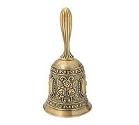 Hand Bell Metal Tone Ring Alarm Hand Hold Service Call Bell Desktop Bell Tea Dinner Bell Game Bell Christmas Bell (gold)