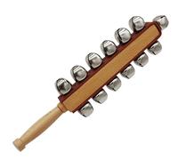 Hand Bell | Musical Percussion Hand Sleigh Bells,13 Bell Stick Musical Percussion, Wooden Shaker Jingle Bells, Stick bell 13 tone hand bell percussion instrument log string bell early for Holida