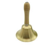 Hand Bell Service Tea Bell Dinner Bell Metal Hand Bell for Christmas Decorations Counter Reception Bell for School,Last Order,Library Small Hand Bell hanging bell Copper 110 11x18cm