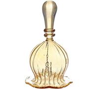 Hand Bell Set For Church European Luxury Flower-shaped Transparent Glass Handbell, Cafe Desktop Art Deco Dinner Bell, (Color : Transparent, Size : 3.5 * 2 inches)