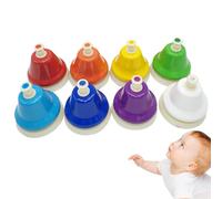 Hand Bells - 13.39x6.69x3.43 Inches Abs+metal Musical Bells Set | Clear Tone School Bell For Classroom, Church & Choir | Colorful Bell Instruments - Music Education & Performance