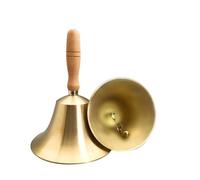 Hand Bells 2pcs Super Loud Hand Bells,Solid Brass Call Bells For Seniors In The Home, Animal Training, Dinner Parties, Meditation