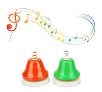 Hand Bells, 8 Note Colorful Hand Bell Handbells Set Youth Musical Instrument Tools with C Major Scale Notes for Classroom Home Learning