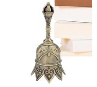 Hand Bells, Table Bells for Indoor Use, Brass Vintage Sound Instrument Rattle Cowbell Loud Hand Bell for Church Meditation Events Wedding Sports Classroom