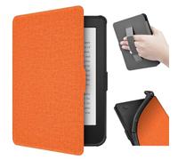 Hand Belt Holder Strap Case Suitable For Kobo Clara Colour BW 2E 6inch N367/N365/N506 2024 With Sleep Wake Ebook Cover(Orange,For Kobo Clara 2E)