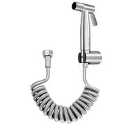 Hand Bidet Sprayer for Toilet with Spring Hose, Wall Mount Set for Pet Bath, Personal Hygiene, Nappy Cleaning