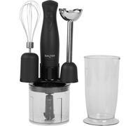 Hand Blender 3-in-1 Black Stainless Steel & BPA-Free 500ml/700ml Set Compact XL