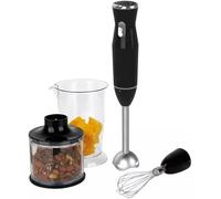 Hand Blender Set, Black, Electric Immersion Blender with Whisk Attachment and Mixing Cup, Multi-Purpose Kitchen Appliance for Blending and Whisking