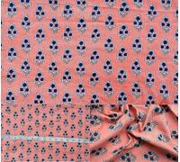 Hand Block Print 100% Cotton Fabric by The Yard PRECUT 1 Yard 42 Inch Width for Dressmaking & Crafting - Cotton Quilting Fabric for Sewing (Pimlico Interstellar Blue Block Print, 3 Yard Pre Cut)