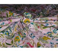Hand Block Print Fabric Indian Decorative Running Fabric Metre Handmade Cotton Dressmaking Floral Print Fabric 5 Metre Fabric Metres for Sewing Indian Fabric by The Metre Cotton