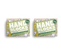 Hand Blocks: Lemon & Rosemary - Cold Processed Natural Soap Bars - Plastic, Palm, SLS, SLES & Paraben Free (Pack of 2)