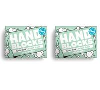 Hand Blocks: Unscented - Cold Processed Natural Soap Bars - Plastic, Palm, SLS, SLES & Paraben Free (Pack of 2)