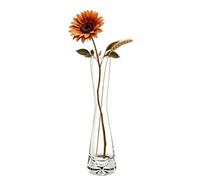 Hand Blown Clear Glass Bud Vase, Small Single Stem Flower Vase | Smooth, artisanal floral display vessel, elegant mini flower receptacle for fresh single bloom decoration & shelf styling
