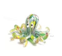 Hand Blown Glass Octopus Sea Organism Crystal Ocean Animal Collectible Figurines Décor Statue Decorative Women Men