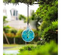 Hand-Blown Glass Ornaments Balls, Glass Christmas Ball Ornaments, Hanging Friendship Balls Witches Balls Gazing Balls for Home Window Outdoor Garden Patio Xmas Tree Decor (04#)