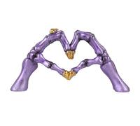 Hand Bone Heart Statue - White Home Decorations, Halloween Table Decor, Scary Finger Sculpture