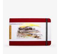 Speedball Drawing Journal Book 5.5 x 8.25 Landscape Vermilion Red, Art Sketch Paper For Pen, Ink, Pencil, Markers, For Adult, Kid