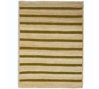 Hand Braided Jute 5x7 Kilim Flatweave Rug Thick 0.27" Yellow Striped Pattern Rugs for Living Room Kids Room Decorative Floor Indoor Outdoor Home/Office Decor Carpet