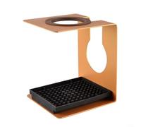 Hand Brewed Coffee Dripper Stand and Tray Lightweight Aluminium Design (gold dual use)