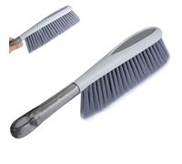 Hand Broom Brush, 14.6" Handheld Broom with Soft Plastic Bristle, Hand Brush with Hanging Handle for Furniture, Bed, Car, Bench, Crevice Cleans, SofaHand