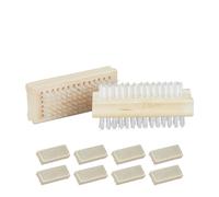 Hand Brush Nail Brush Set of 10 Scrubbing Cleaning Wooden Bristle Double-Sided
