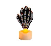Hand Candle Holder 13in Mexican Large LED Tabletop, 13x4. 3in Table Topper Decorations for Day of the Dead De Muertos Altar Halloween Carnival Party Supplies (D, One Size)