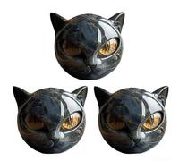 Hand Carved Black For Cat Stone Sculpture for Crystal Art and For Cat Enthusiasts, Elegant Decorative Piece that Fits in Various Home and Office Settings (3)
