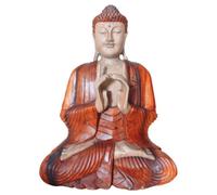 Hand Carved Buddha Statue 60Cm Two Hands