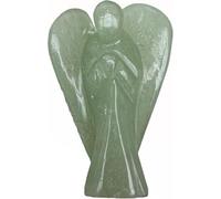 Hand Carved Crystal Healing Gemstone Pocket Guardian Angels with Reiki Powers Gift Stone Ornaments, 45mm to 50mm(Approx 2") (Green Aventurine)