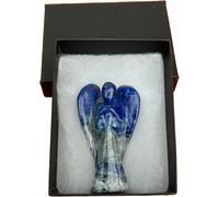 Hand Carved Crystal Healing Gemstone Pocket Guardian Angels with Reiki Powers Gift Stone Ornaments, 45mm to 50mm(Approx 2") (Lapis Lazuli)
