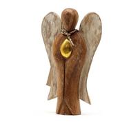 Hand-Carved Hati-Hati Wooden Angels 15Cm