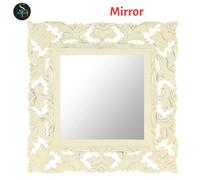 Hand Carved Mirror Hall Wooden Wall-Mounted Mirror Solid Mango Wood vidaXL