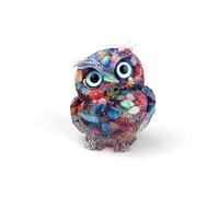 Hand-Carved Natural Crystal Owl Statue, Reiki Healing Gemstone Animal Figurines Animal Carving Gemstone Statue Sculpture for Home Office Decoration Collectibles