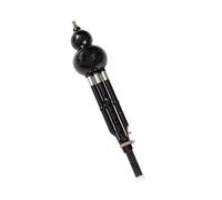 Hand Carved Natural Gourd Chinese Hulusi Flute Woodwind C Key Flute W/Imitation Ox-horn Mouthpiece Case (Color : B Flat)
