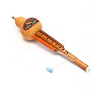 Hand Carved Natural Gourd Chinese Hulusi Gourd Cucurbit Flute Ethnic Musical Instrument Key Of C With Case