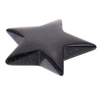 Hand Carved Polished Natural Pentagram Stone for DIY Home Decor | Blue Smooth Surface, Star-shaped Accent for Desktop Display, Meditation Aid, Office Desks, Feng Shui Placement