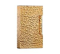 Hand-Carved Side Pulley Lighter, Refillable, Adjustable Flame Size, Classic Piano Sound Soft Flame Torch Lighter, High-end Gift for Men Brass Butane Gas Lighter,(Gold)