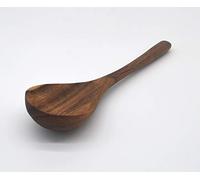 Hand Carved Walnut Cooking, Mixing or Stirring Spoon Made in Moroccan from Solid Walnut Wood L30cm Ø11.5x8 H2 cm