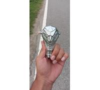 Hand Carved Wooden Walking Cane: Victorian Brass Handle, Antique Style Chrome 11 CM