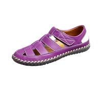 Hand Casual Shoes for with Hollow Out Sole Design Breathable Comfortable Slip On Loafers Little Spring in Your Step Purple