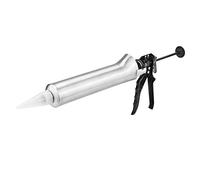 Hand Caulking Guns, Thicken Heavy Duty Stainless Steel Cement Grout Mortar Caulk Pointing Grouting Gun Grout Gun Nozzle Kit Brick Mortar Sprayer Applicator Tool, with 2 Nozzles