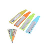 Hand Cheese Grater Parmesan Shredder 4Pcs with Storage Ring Citrus Lemon Zester Cheese Vegetables Grater for Lemon Chocolate Butter Garlic Ginger Fruit