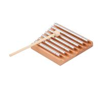 Hand Chimes Bar 7 Tone Wood Colour Metal Musical Percussion Instrument Energy Chime Beech with Mallet for Meditation for Yoga