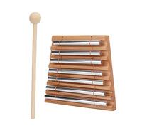 Hand Chimes, Clear Sound Musical Percussion Instrument Metal Energy Chime 7 Tone Beech for Yoga for Meditation