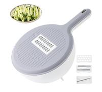 Hand Chopper for Kitchen, Manual Chopper - Dice Cutter with Drain Basket, Multifunctional Food Slicer, Portable Kitchen Gadgets for Vegetables, Cheese and Fruit