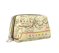 Hand Col Engraved Map Print Makeup Bag Portable Versatile Toiletry Bag Large Capacity Cosmetic Bag for Women
