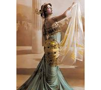 Hand Coloured Portrait Dancer Spy Mata Hari Photo Large Wall Art Print Canvas Premium Mural